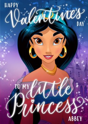 Disney Princess Jasmine Happy Valentine's Day to Daughter Card
