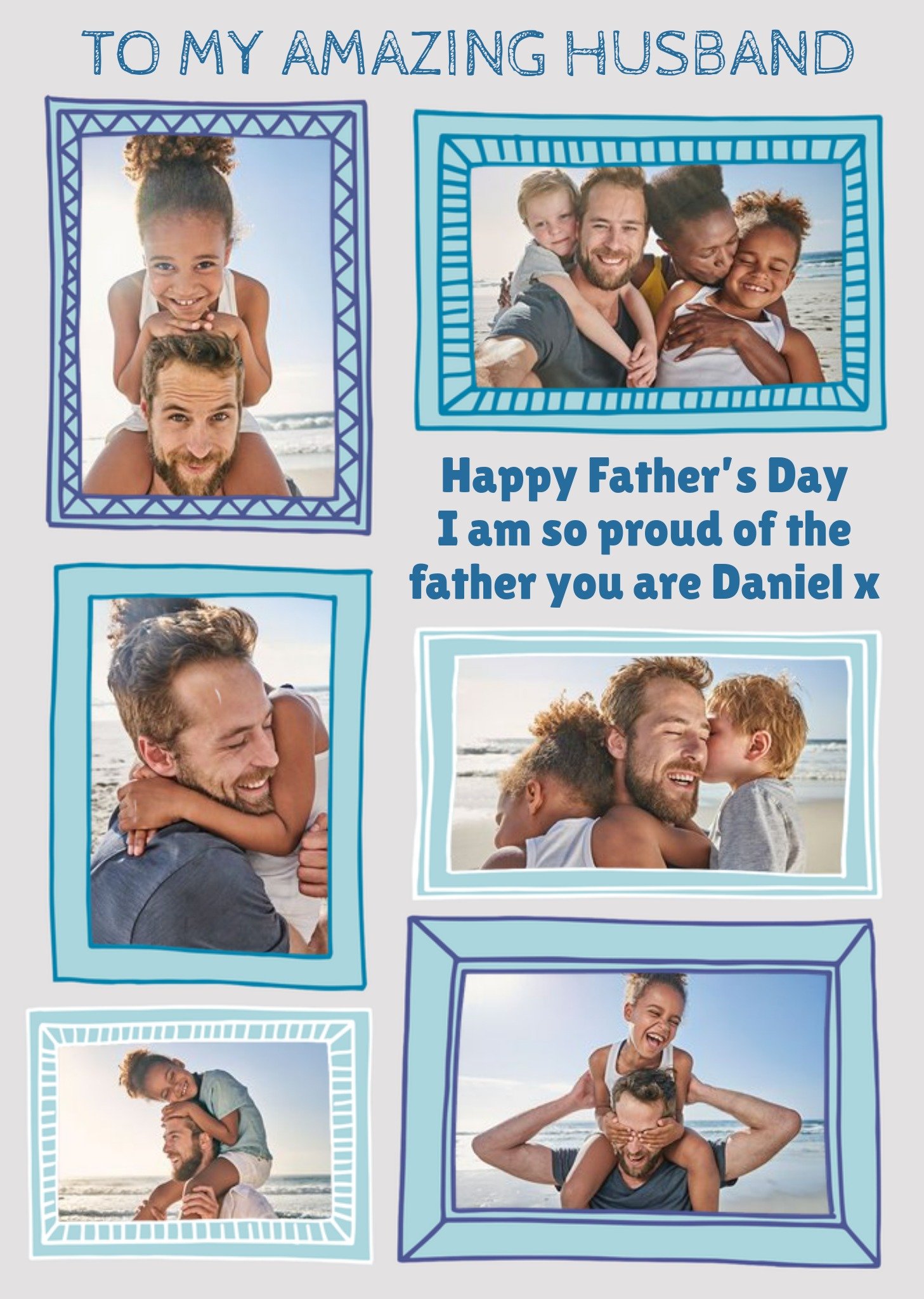 Moonpig Proud Of You Husband Photo Upload Father's Day Card