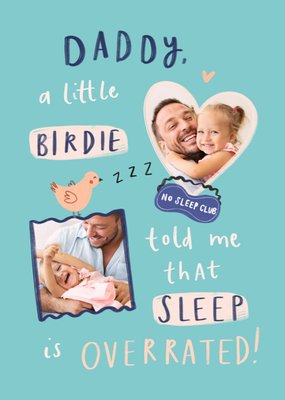 No Sleep Club Photo Upload Father's Day Card