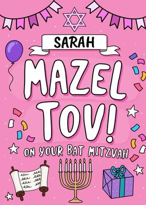 Mazel Tov On Your Bat Mitzvah Card