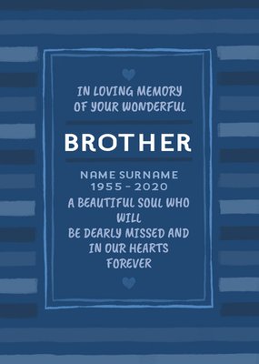 Studio Sundae In Loving Memory Brother Sympathy Card