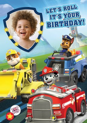 Photo Paw Patrol Birthday Card