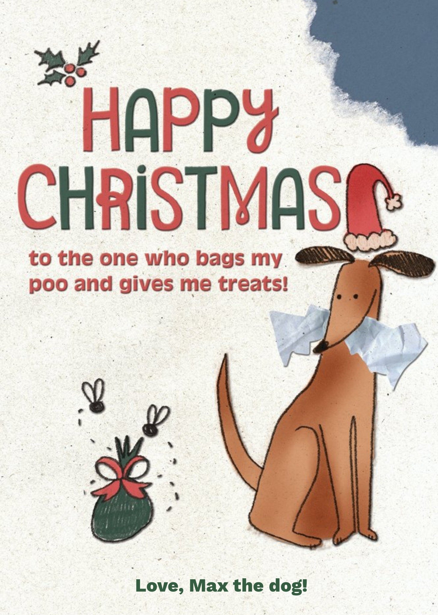 Moonpig Love The Dog Funny Christmas Card