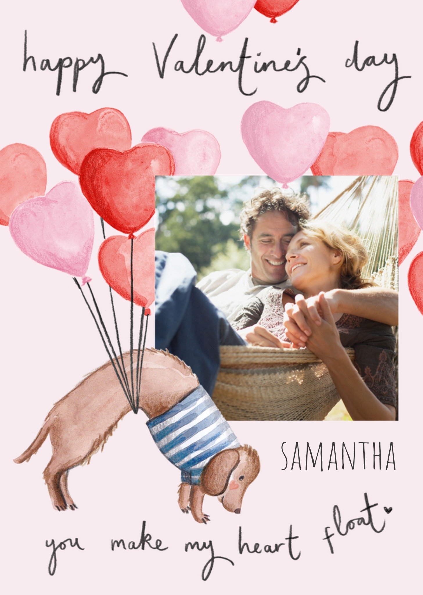 Moonpig You Make My Heart Float Photo Upload Valentine's Day Card