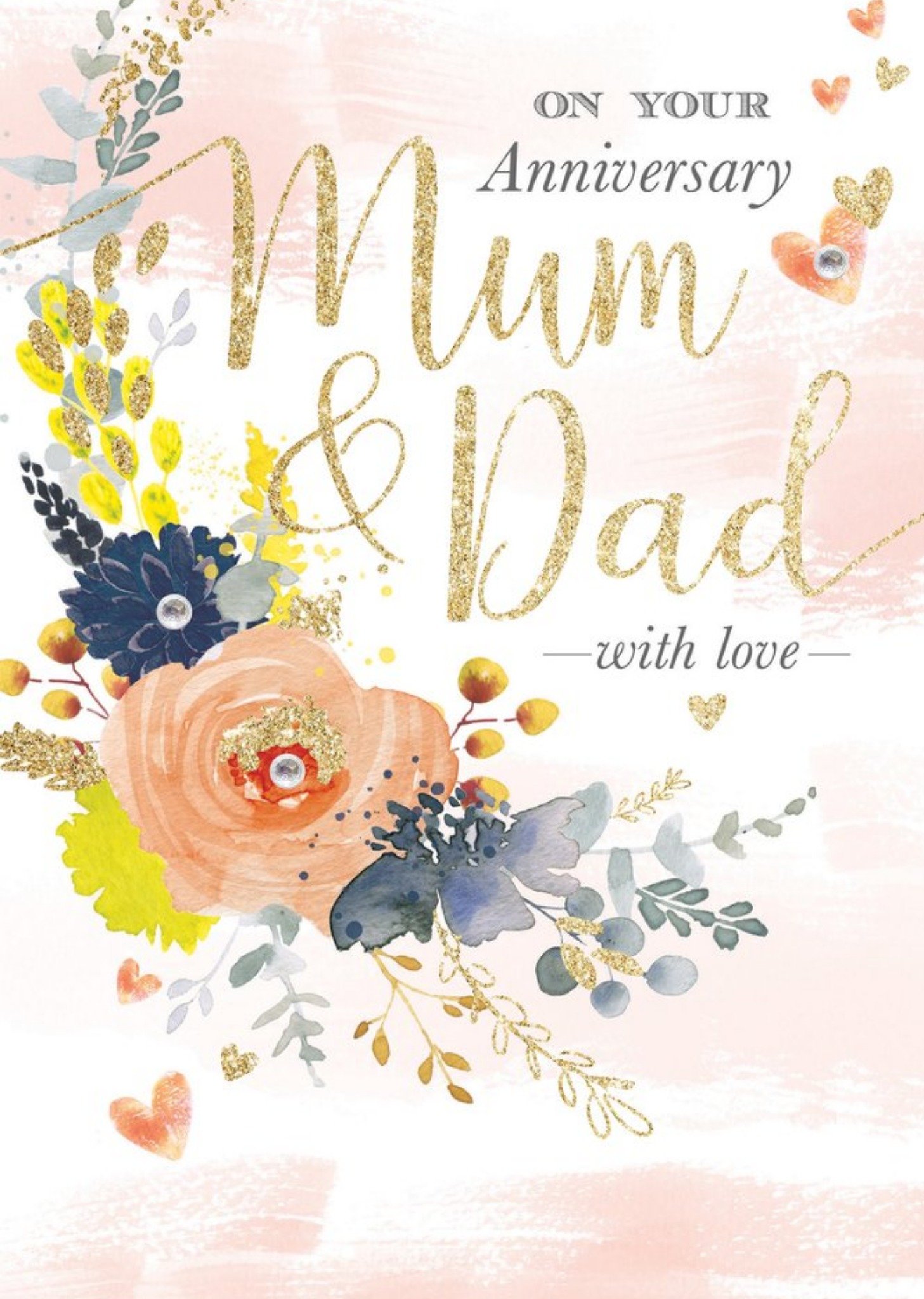 Moonpig On Your Anniversary Mum And Dad Card