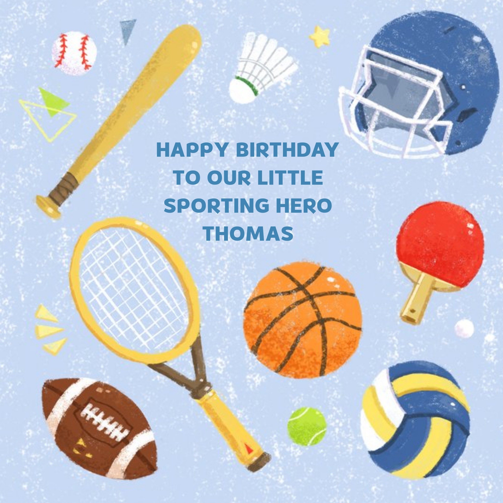 Moonpig Bits And Bobs Our Sporting Hero Personalised Birthday Card