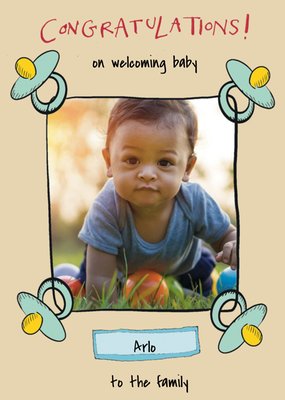 Congratulations on welcoming baby card