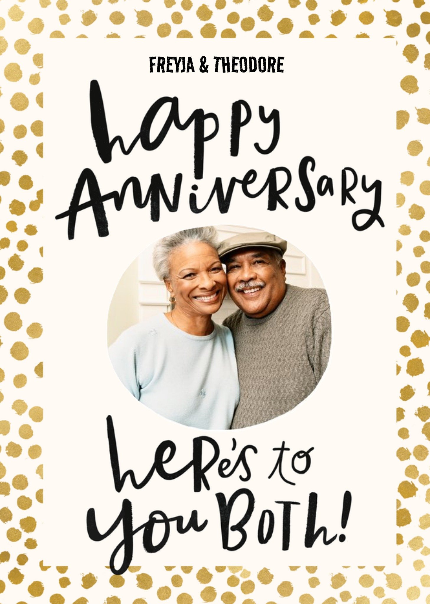 Moonpig Photo Upload Typographic Anniversary Card