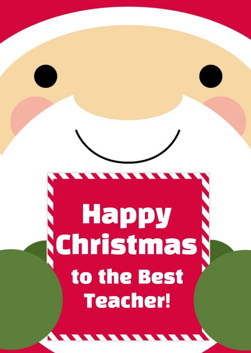 Cartoon Santa Claus Happy Christmas Card