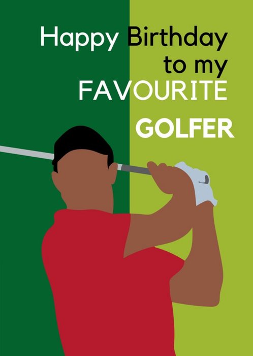 Anoela Happy Birthday To My Favourite Golfer Card