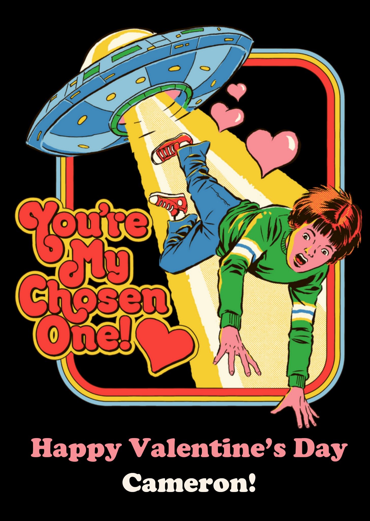 Moonpig Steven Rhodes Ufo You're My Chosen One Valentine's Card, Large