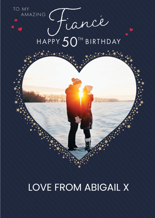 Clintons Fiancé Photo Upload Birthday Card