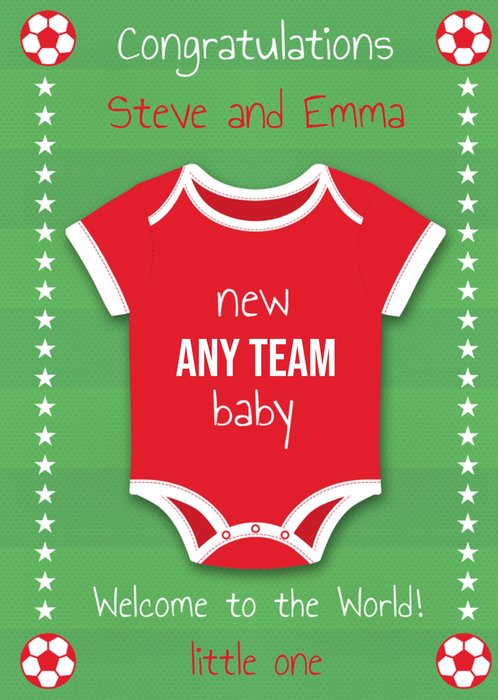 Football Legends New Baby Card