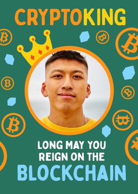 Crypto King Reign The Blockchain Photo Upload Card