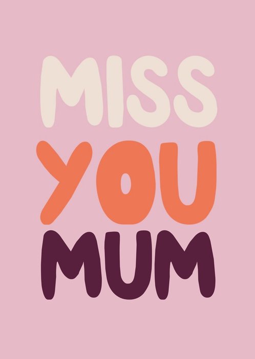 Miss You Mum Postcard