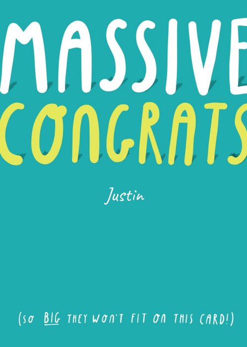 Funny Congratulations card - Massive Congrats