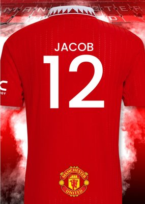 Manchester United Personalise T-Shirt Card