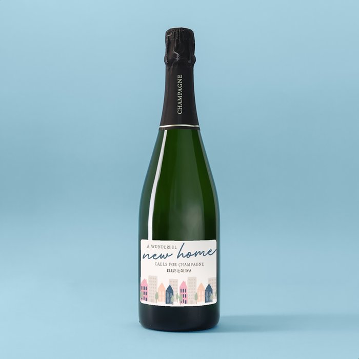 Personalised New Home Champagne 75cl
