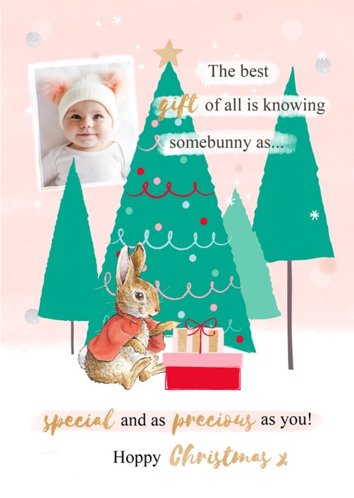 Peter Rabbit Photo Upload Christmas Card