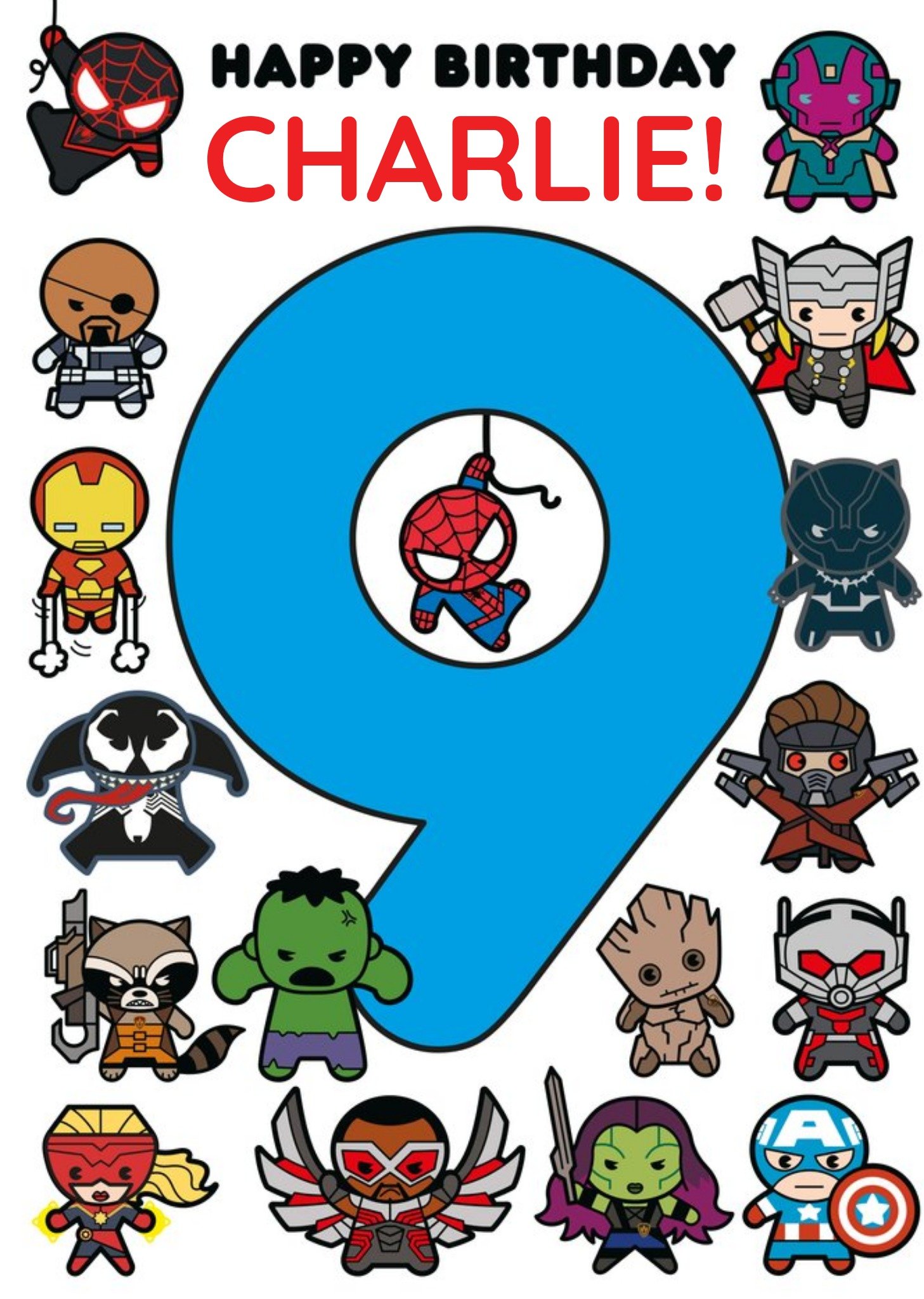Spiderman Marvel Comics Characters 9 Card