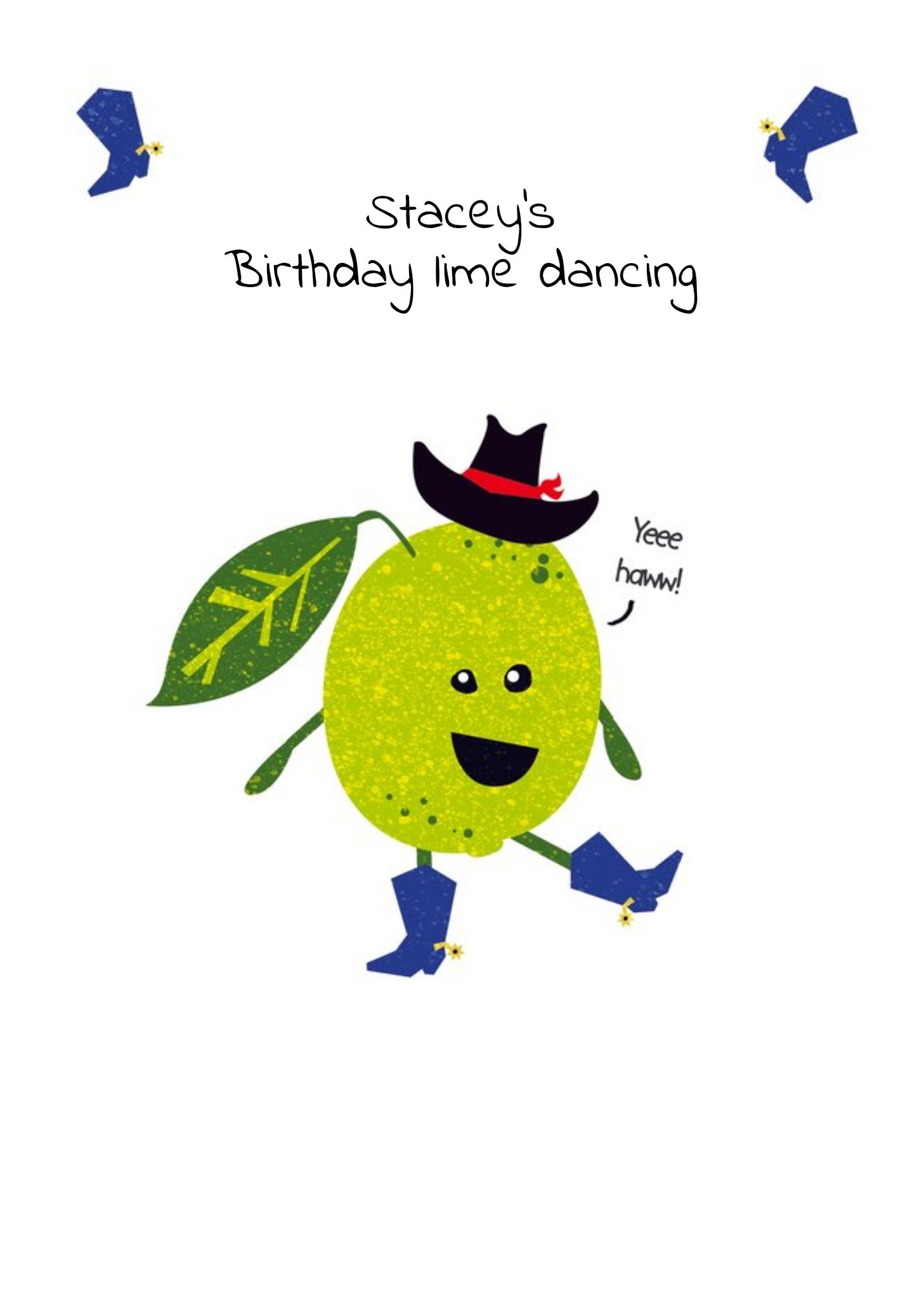 Moonpig Birthday Lime Dancing Pun Card