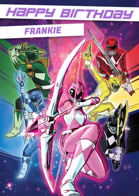 Power Rangers Characters Birthday Card