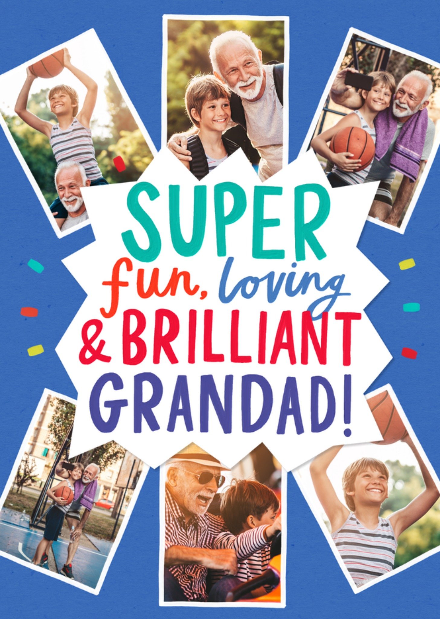 Moonpig Super Fun Loving And Brilliant Grandad Photo Upload Birthday Card