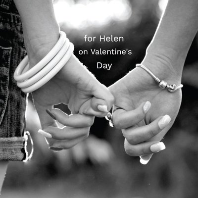 Modern Photographic Black and White - Lesbian Women Locking Pinkie Fingers Wearing Bracelets and Jewellery.