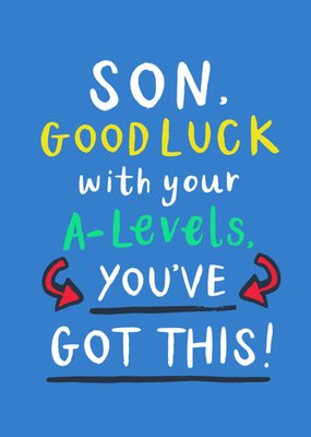 Son Good Luck With Your A-Levels Card