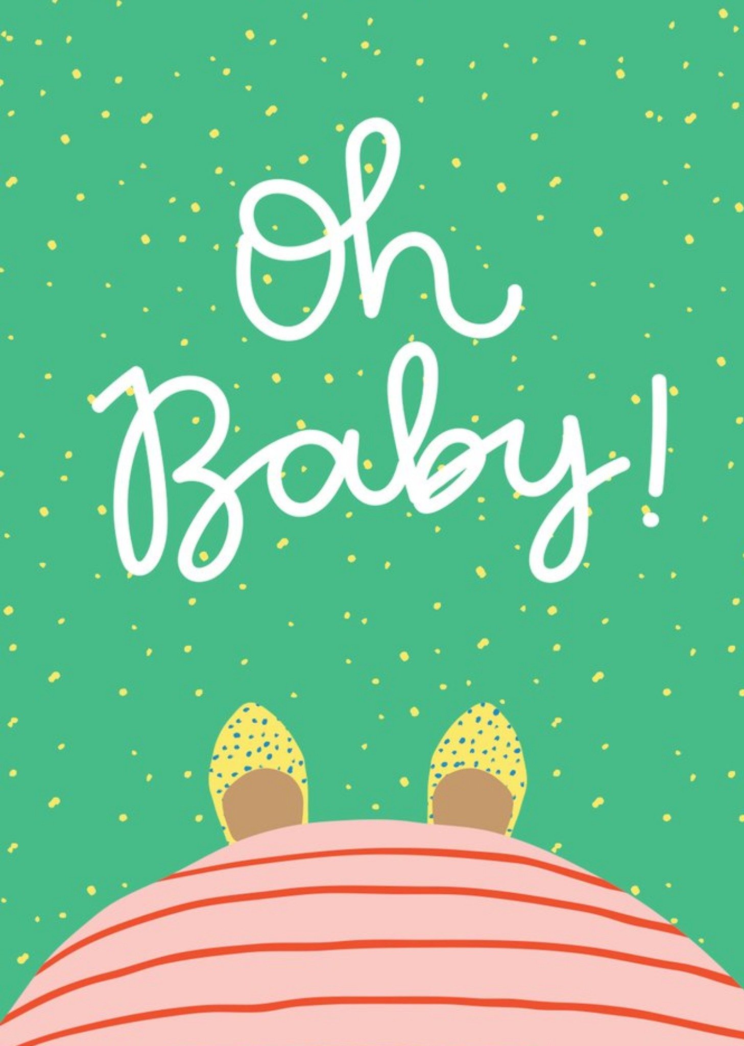 Moonpig Modern Illustrated Pregnant Oh Baby New Baby Card