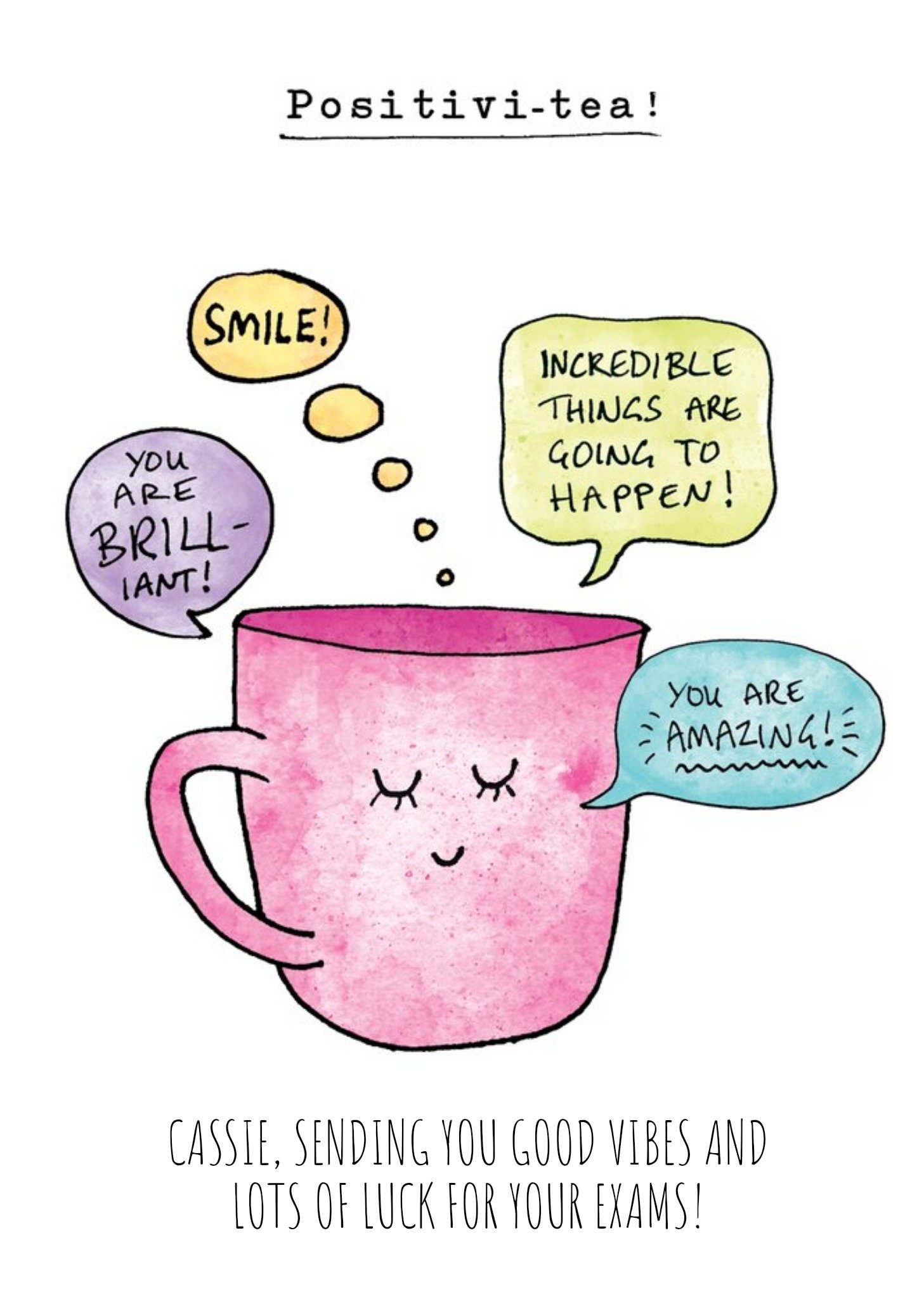 Moonpig Puntastic Good Luck For Exams Personalised Card