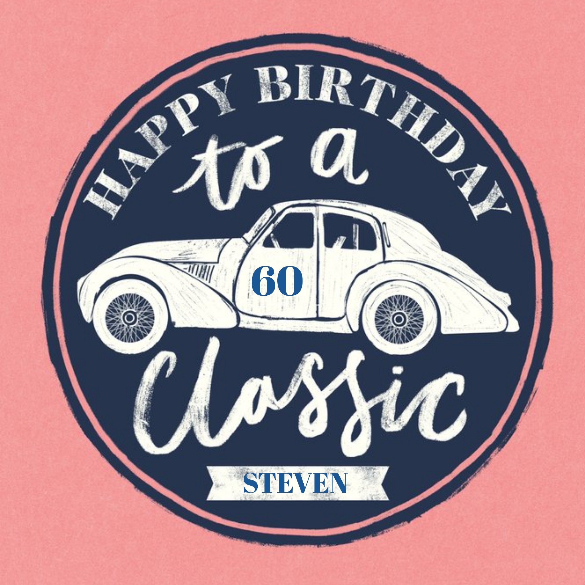 Moonpig Birthday Card - Classic Car