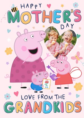 Peppa Pig From The Grandkids Photo Upload Mother's Day Card