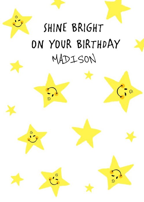 Smiley World - Shine Bright on your Birthday - Birthday Card