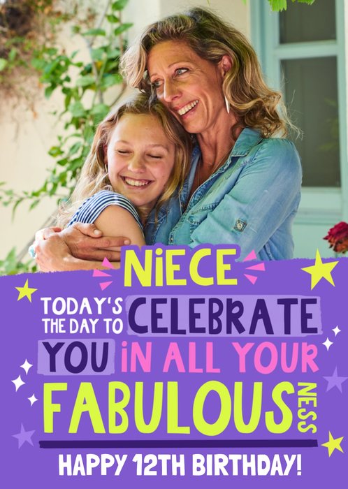 Fabulous Niece Photo Upload Birthday Card