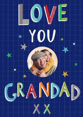 Love You Grandad Photo Upload Card