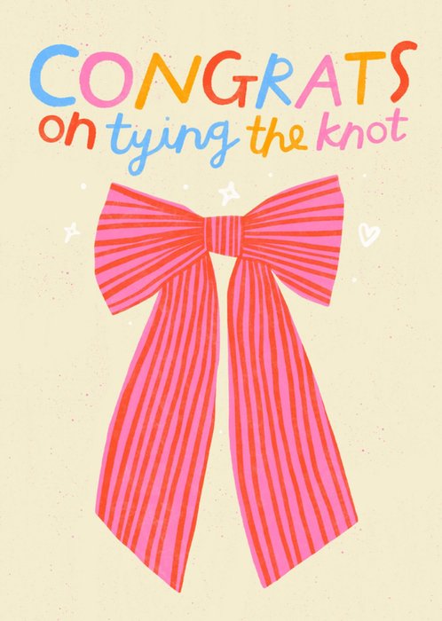 Congrats On Tying The Knot Wedding Card