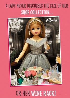Sindy Funny Shoe Collection And Wine Rack Birthday Card