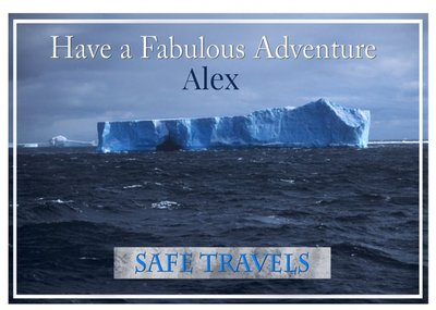 Alex Sharp Iceberg Travel Ocean Photographic Bon Voyage Card