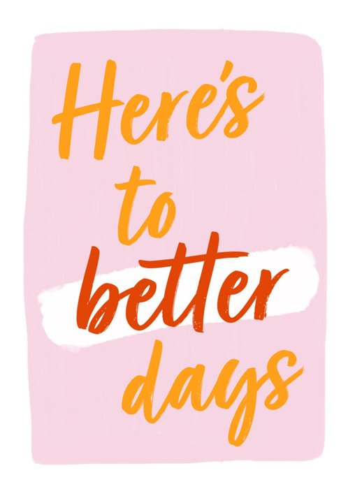 Black Dog Institute Charity Here's To Better Days Card