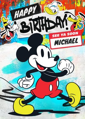Disney Mickey Mouse See Ya Soon Birthday Card