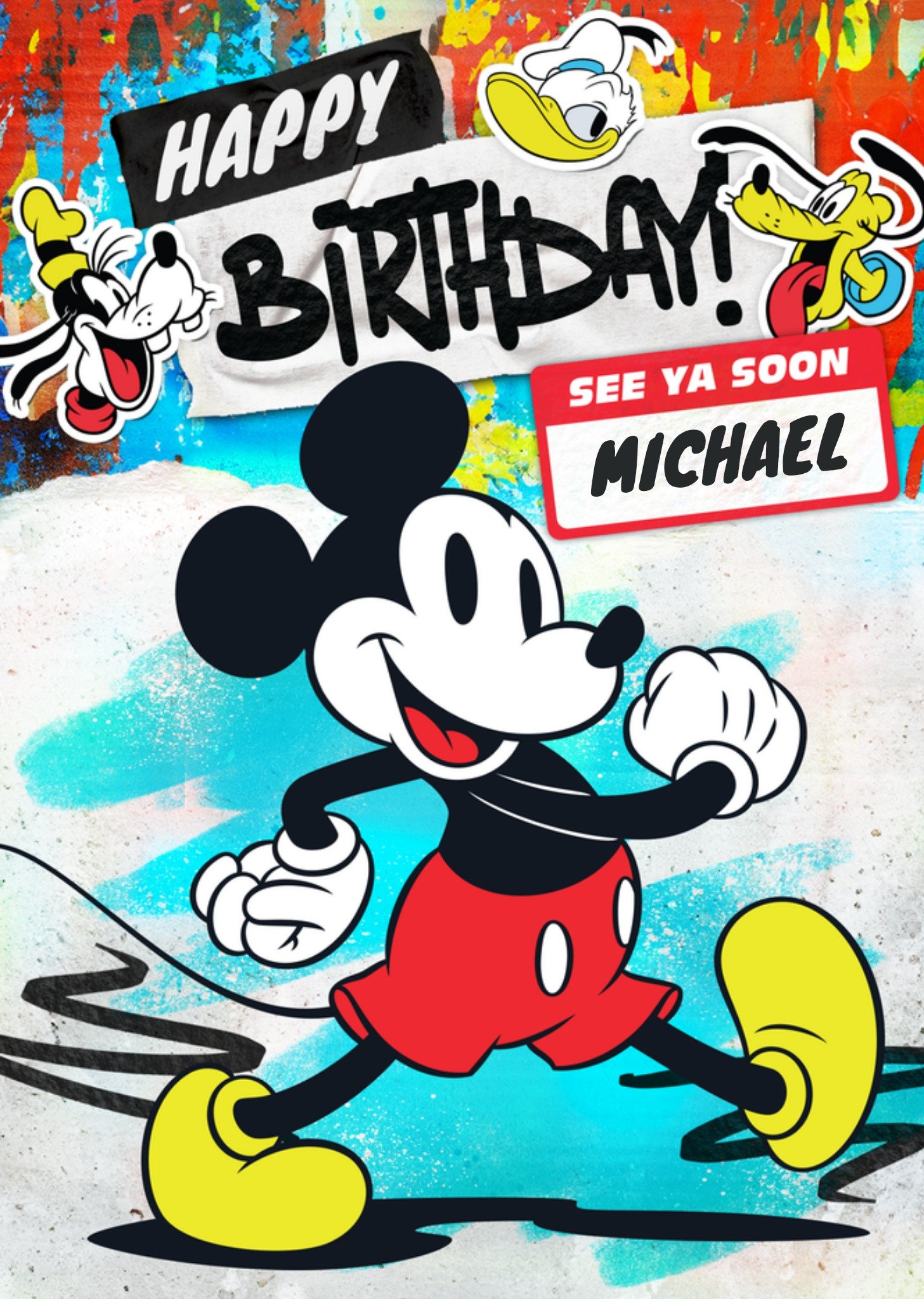Disney Mickey Mouse See Ya Soon Birthday Card Ecard