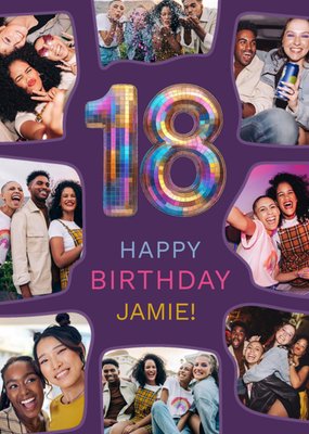 18th Photo Upload Birthday Card