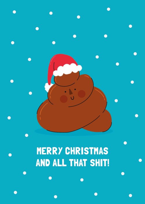 All That S**t Rude Illustrated Scribbler Christmas Card 