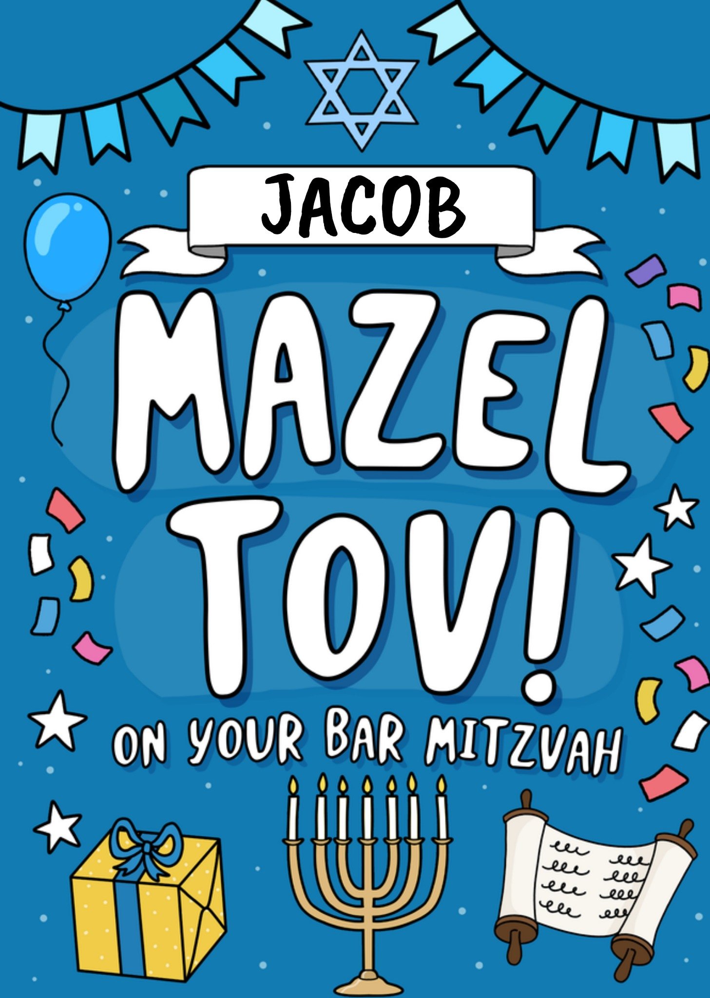 Moonpig Mazel Tov On Your Bar Mitzvah Card