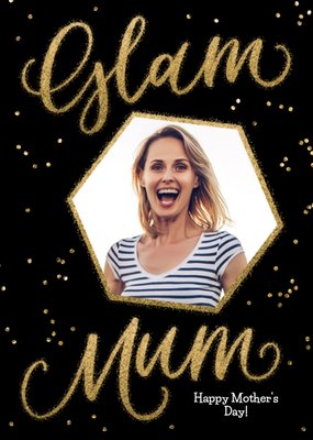 Metallic Gold Glam Mum Personalised Mother's Day Card