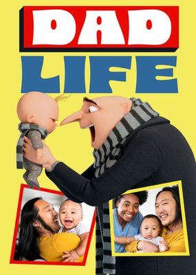 Despicable Me 4 Dad Life Photo Upload Father's Day Card