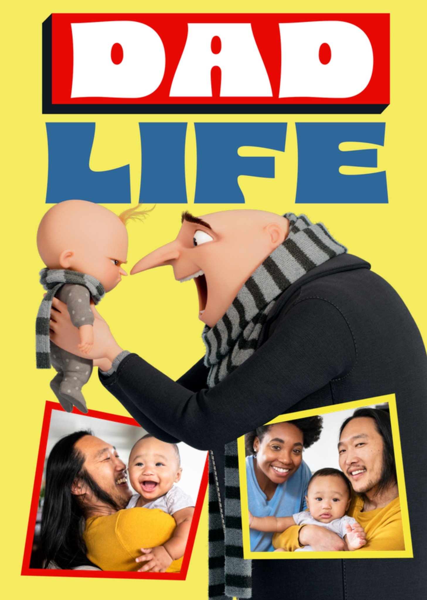 Moonpig Despicable Me 4 Dad Life Photo Upload Father's Day Card