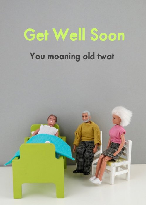 Funny Rude Dolls Get Well Soon Card