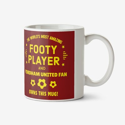 Typographic Greatest Football Legend On Earth Photo Upload Mug